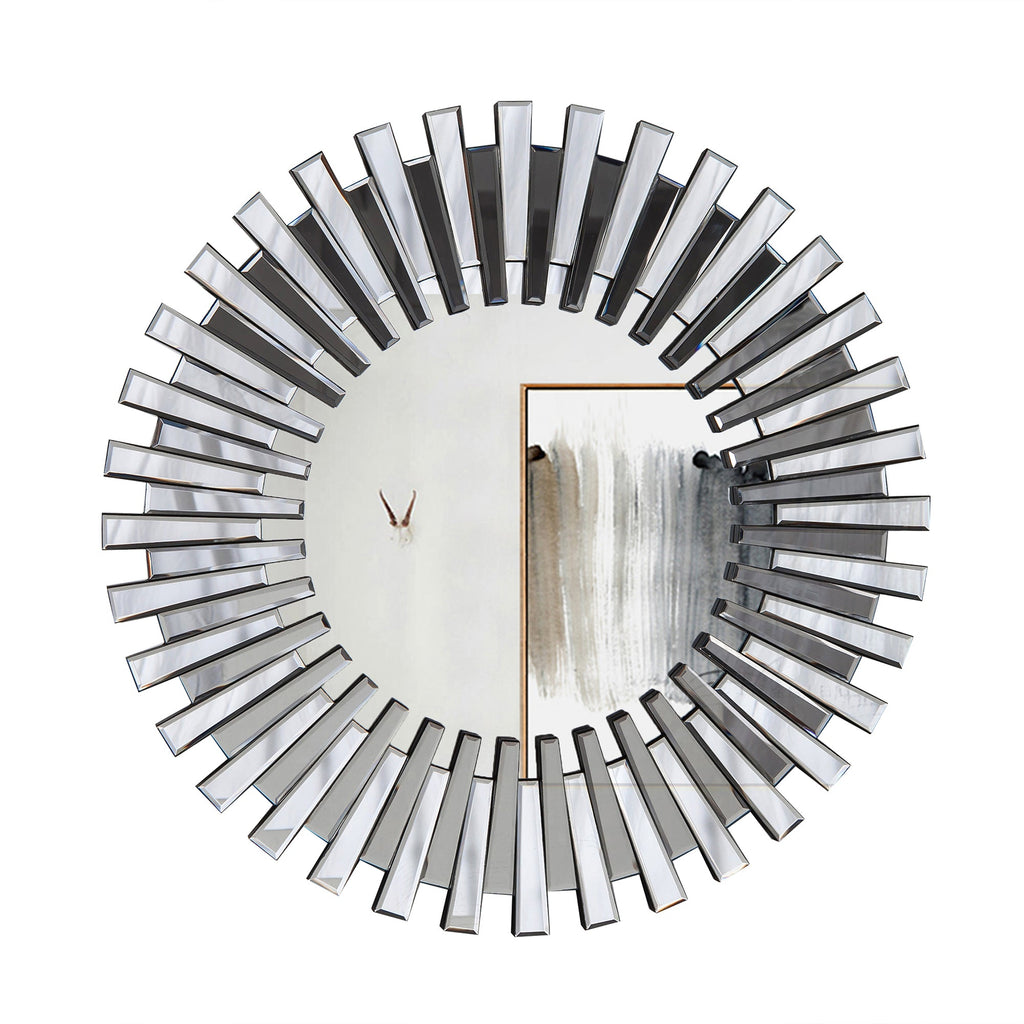 Modern & Contemporary Round Bevelled Wall Mirror