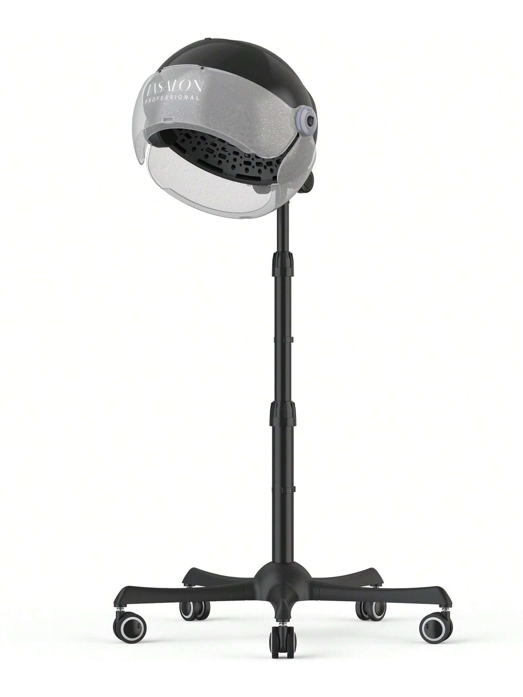 TASALON Ionic Hooded Hair Dryer, 1875W Adjustable Height Standing Bonnet Dryer for Home and Salon - Transparent
