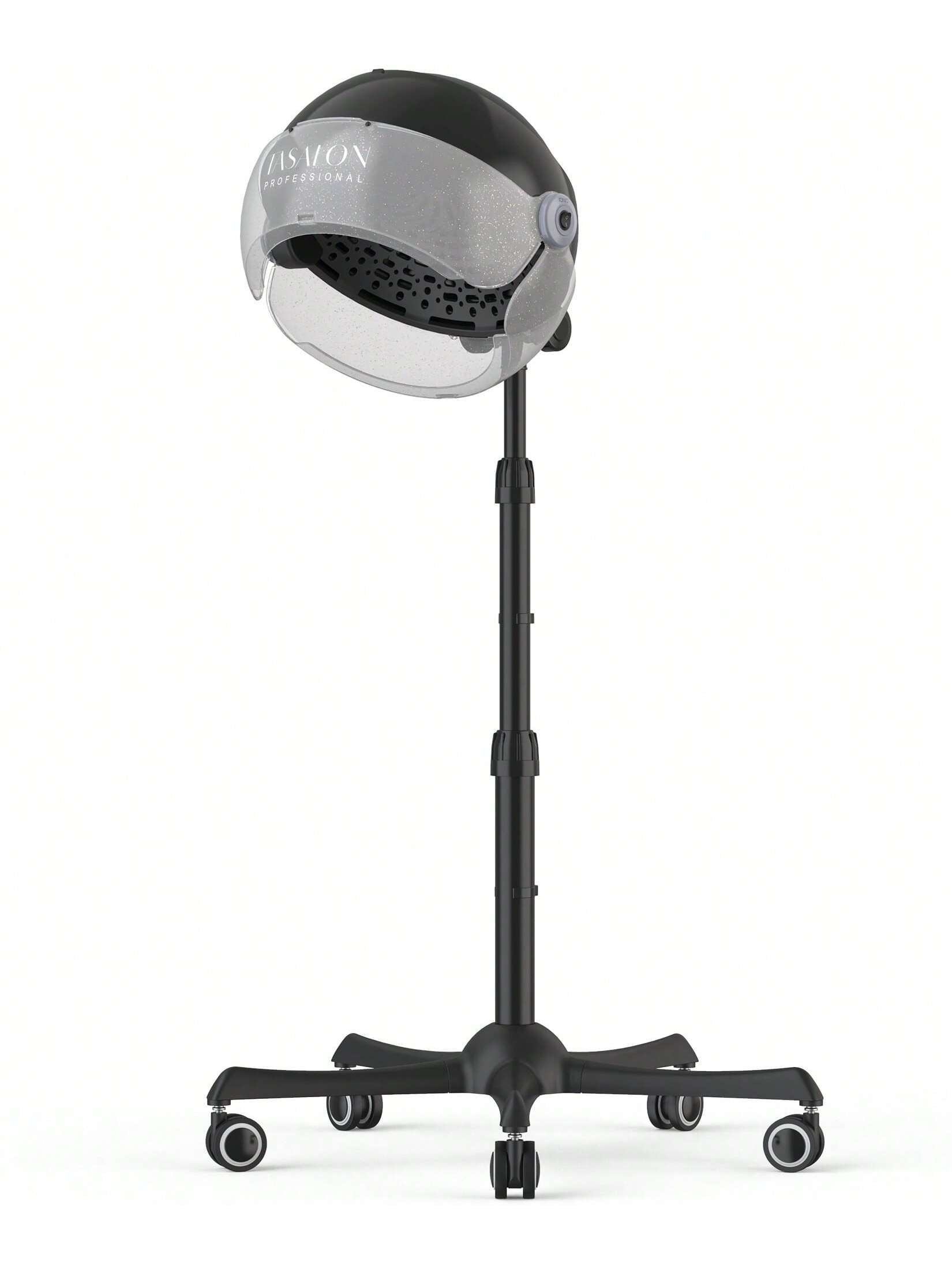 TASALON Ionic Hooded Hair Dryer, 1875W Adjustable Height Standing Bonnet Dryer for Home and Salon - Transparent