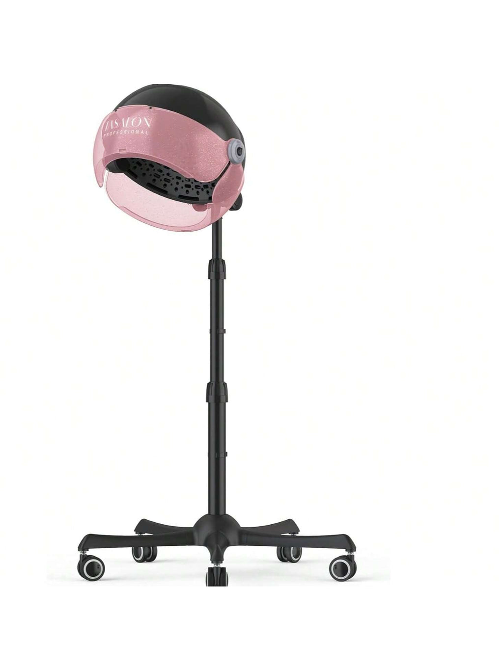 TASALON Ionic Hooded Hair Dryer, 1875W Adjustable Height Standing Bonnet Dryer for Home and Salon - Pink