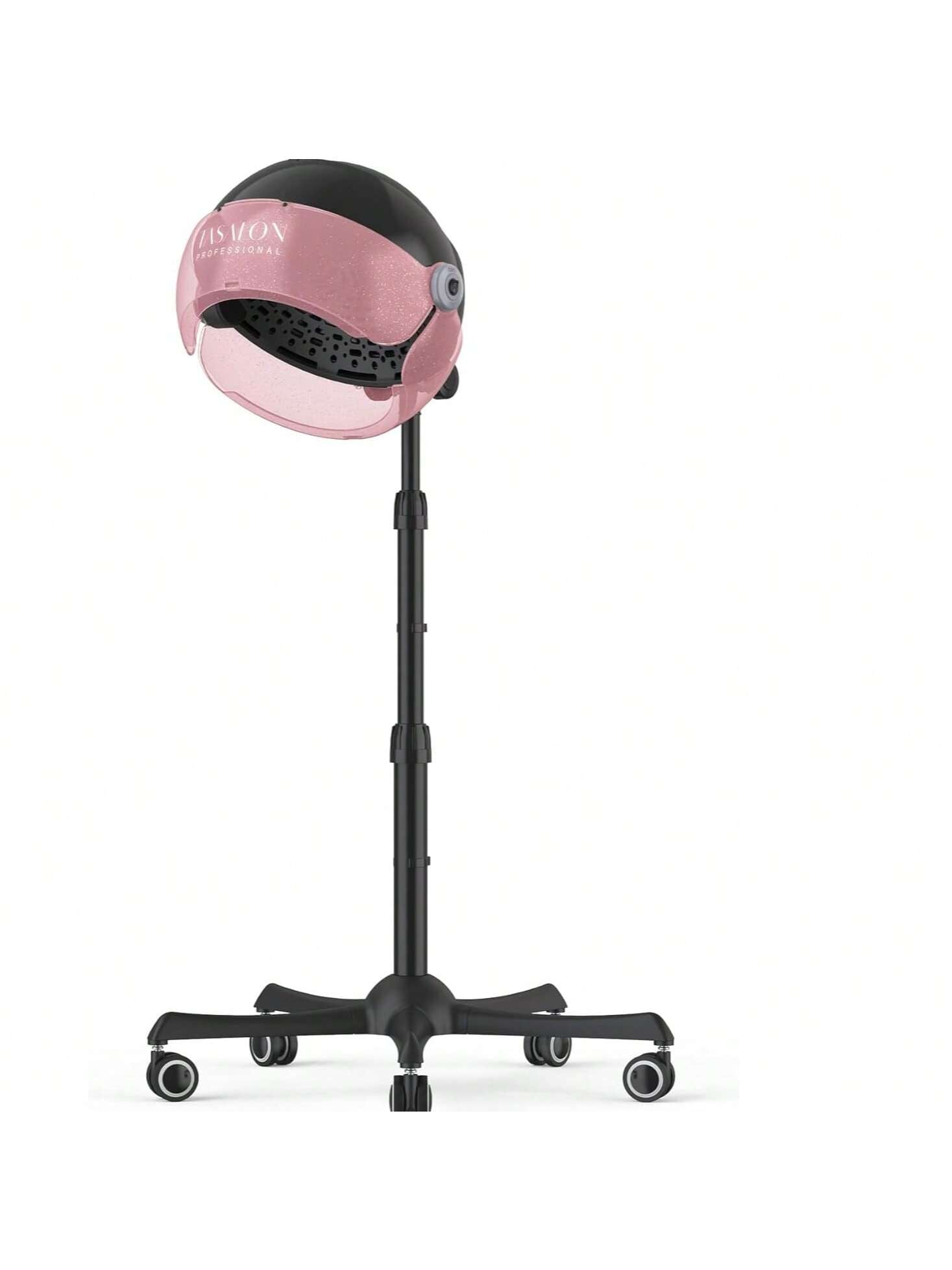 TASALON Ionic Hooded Hair Dryer, 1875W Adjustable Height Standing Bonnet Dryer for Home and Salon - Pink
