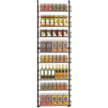 8-Shelf Metal Door Mount Pantry Organizer Spice Rack Organizer in Black