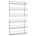 2 of Shelves 3-Tier Silver Wall Mount Spice Rack Organizer
