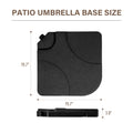 4-Piece Plastic Patio Umbrella Base Plate Set with Easy-Fill Spouts and Handle in Black