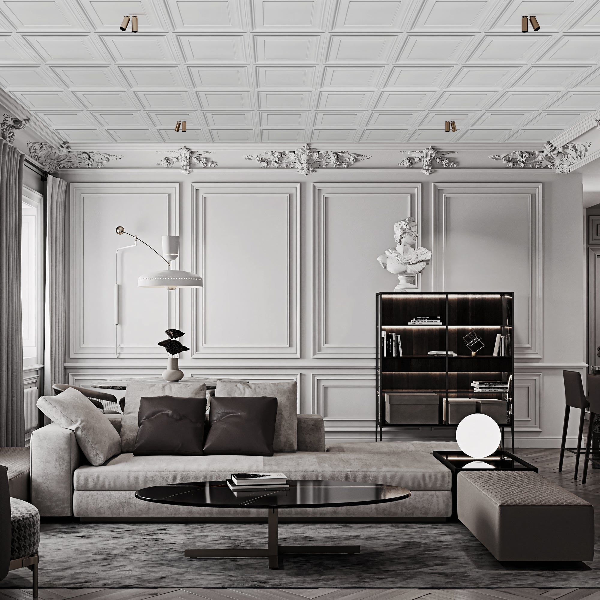PVC 2 ft. x 2 ft. Drop in Ceiling Tile (48 sq.ft./case)