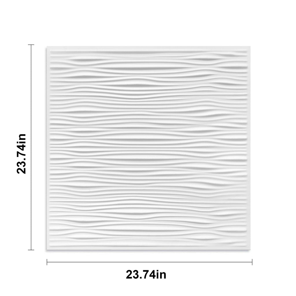 2 ft. x 2 ft. Wavy pattern PVC Lay-in Ceiling Tile (48 sq. ft./case)