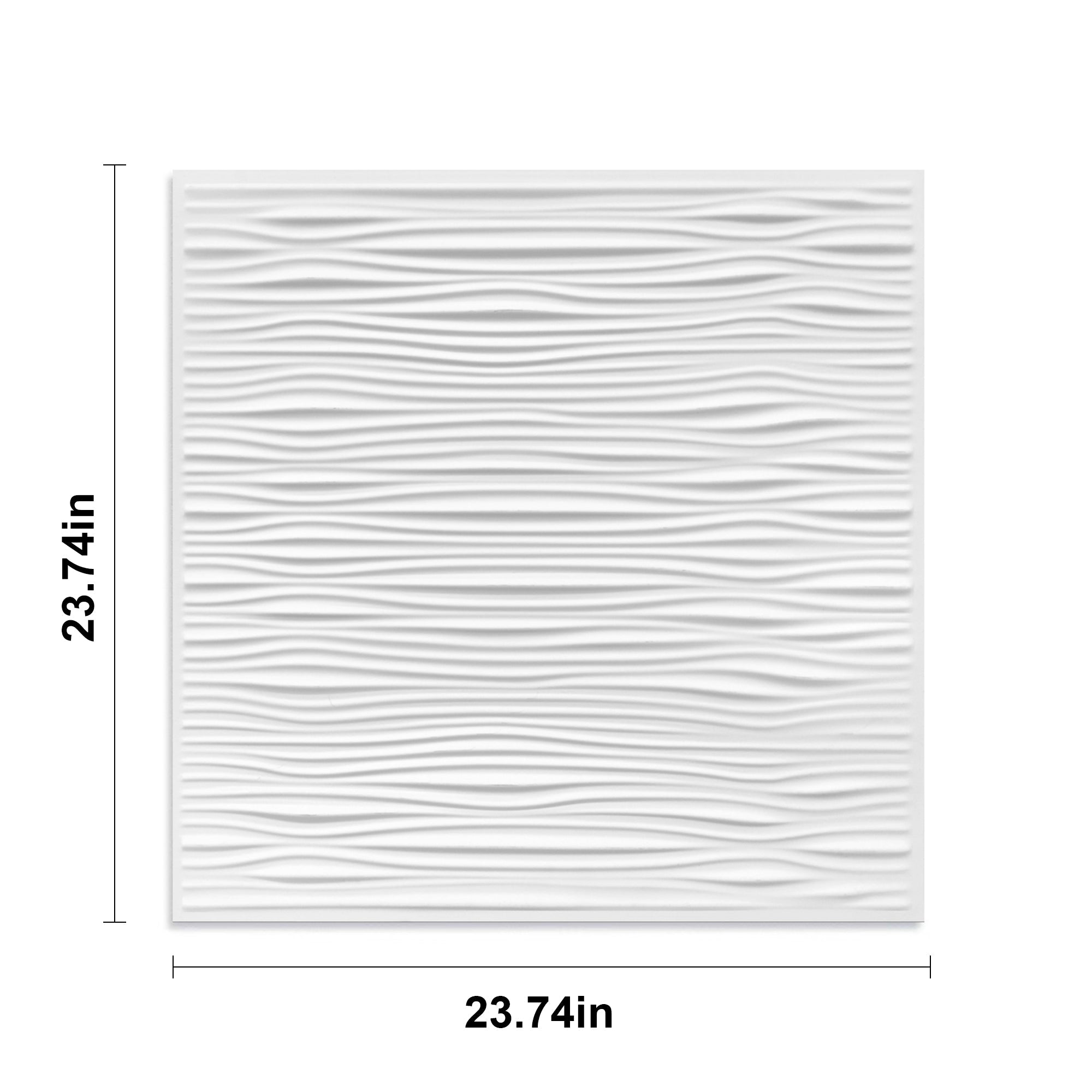 2 ft. x 2 ft. Wavy pattern PVC Lay-in Ceiling Tile (48 sq. ft./case)