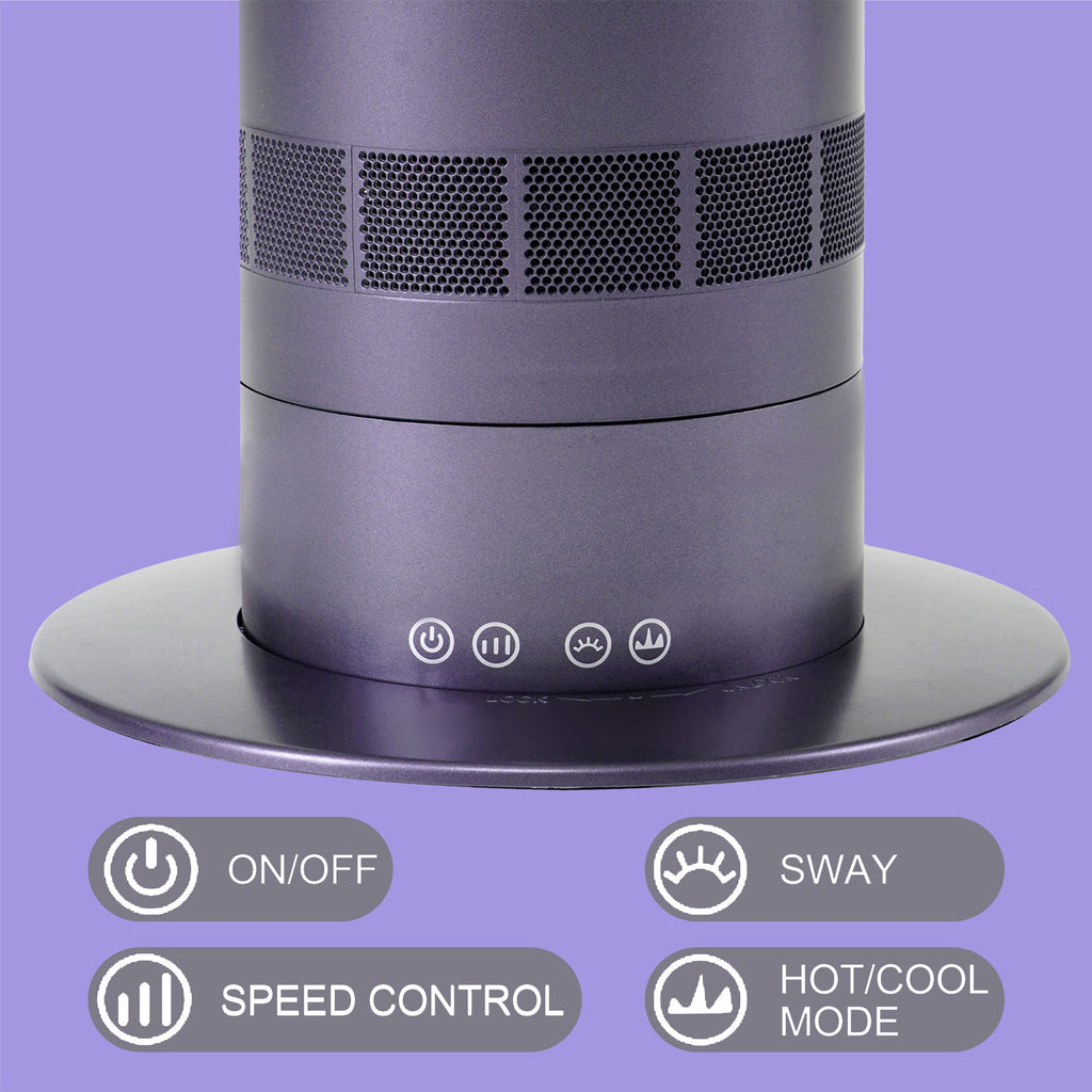 32 in. Bladeless Tower Cool Fan and Heater Fan Combo Ideal For Four Season Available