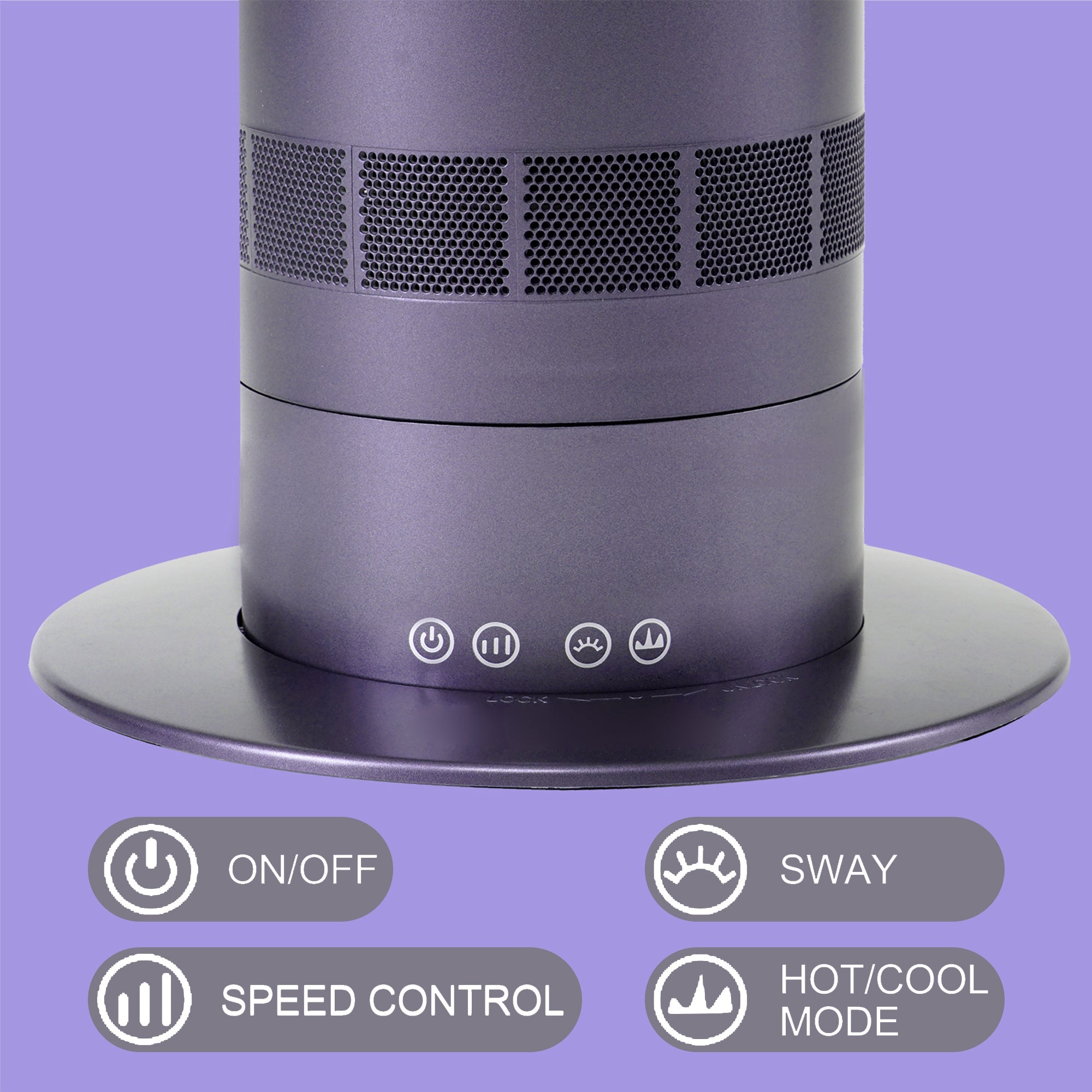32 in. Bladeless Tower Cool Fan and Heater Fan Combo Ideal For Four Season Available