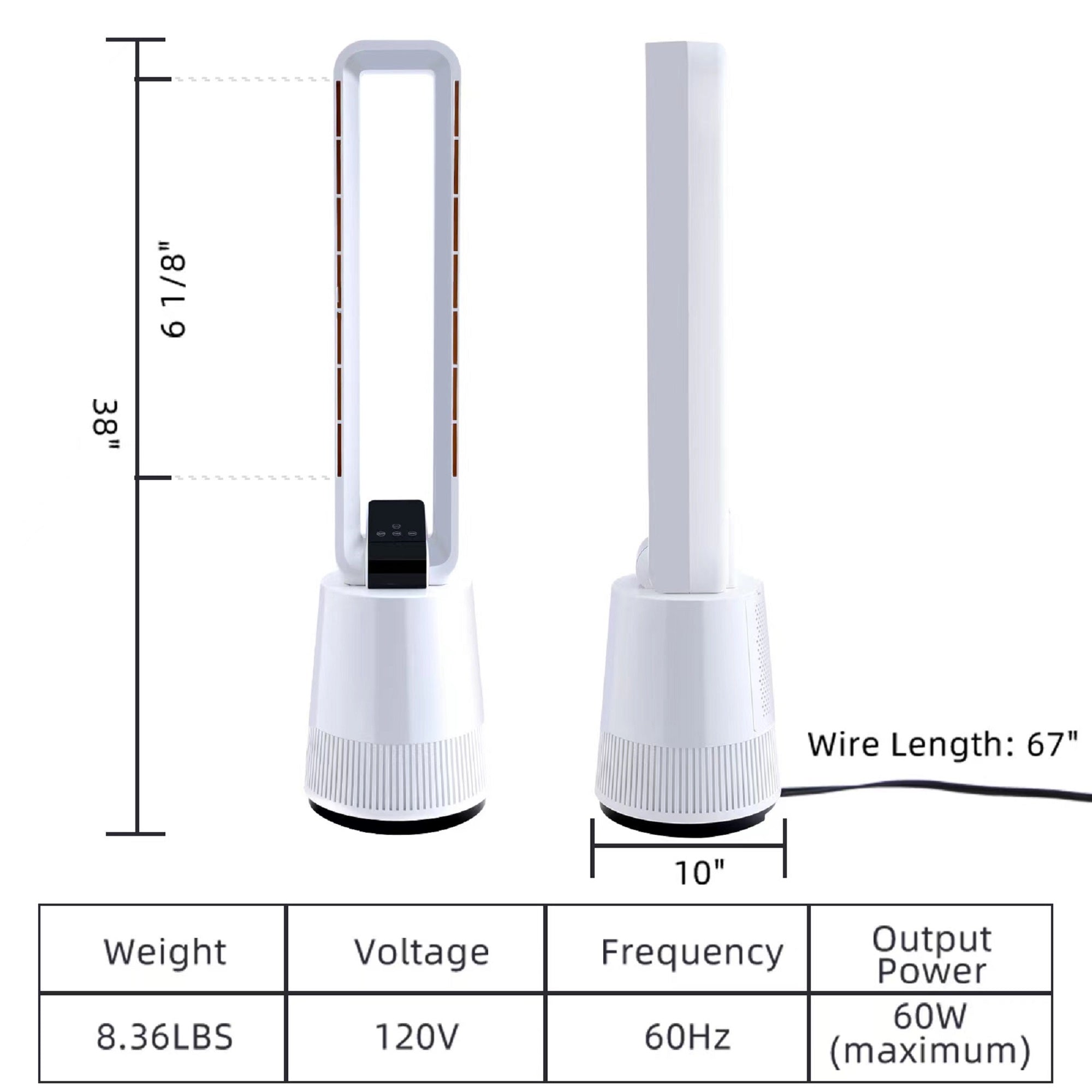 Simple Deluxe 38 inch Tower Fan 3 Speeds & 15 Hours Timer