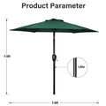 7.5 ft. Steel Market Tilt Patio Umbrella in Green