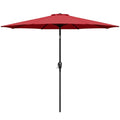9 ft. Steel Market Tilt Patio Umbrella in Red
