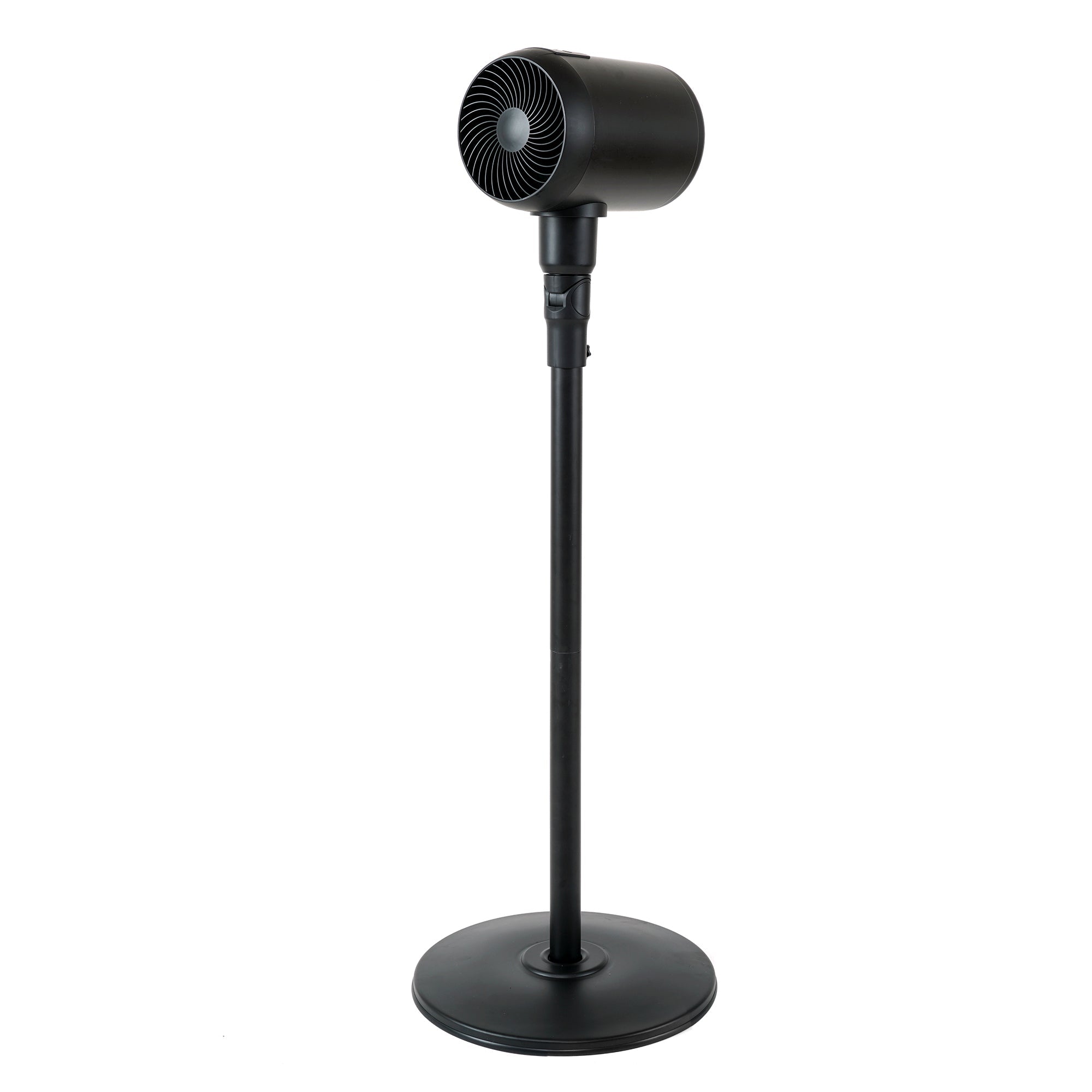 Industrial Retro Metal Drum Jet Oscillating Standing Floor Fan Remote Control Timer 3 Speeds Setting