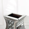 28 in. Tall Silver Handmade Glass Floor Vase