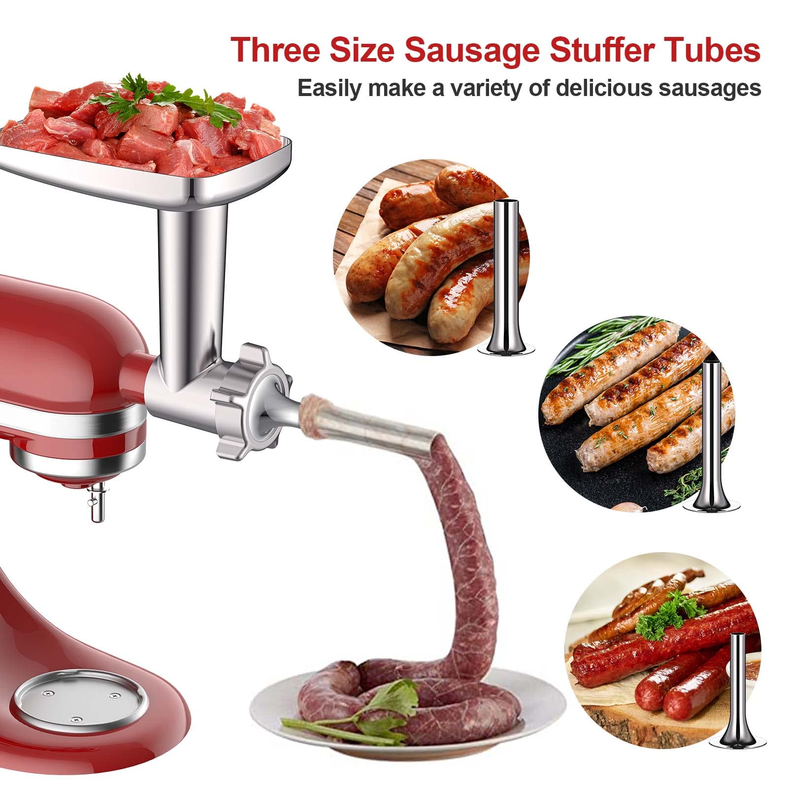 Metal Meat Grinder Attachment for Kitchen Aid Stand Mixers