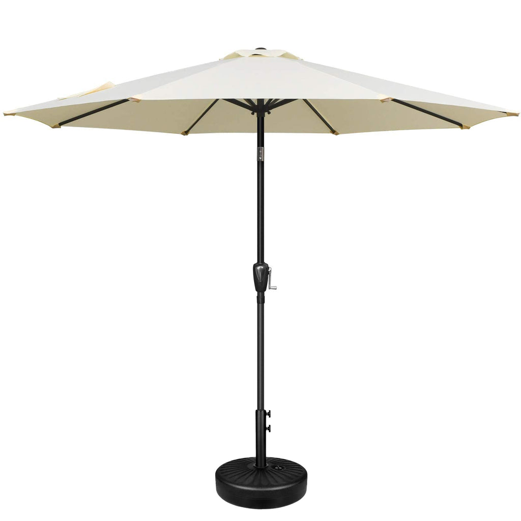 9 ft. Steel Market Tilt Patio Umbrella in Beige