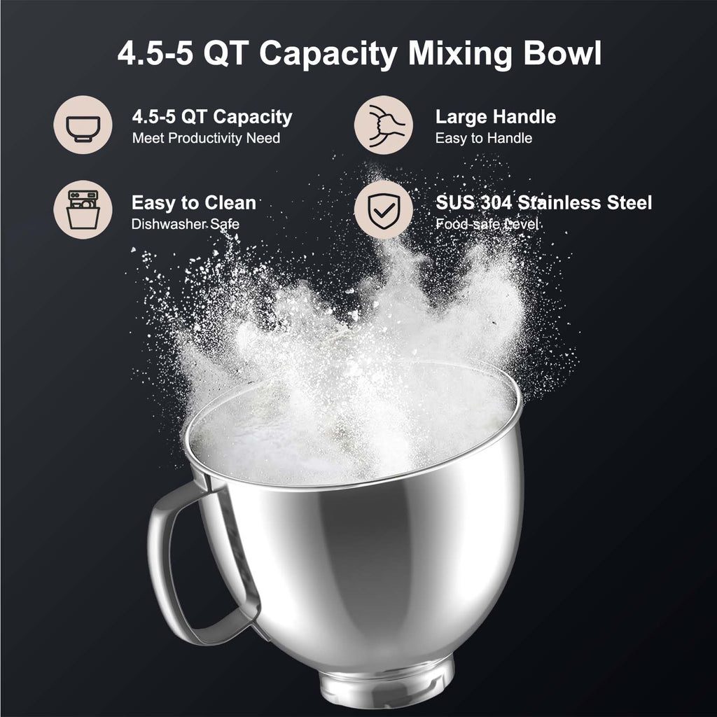Kitchen Electric Stand Food Mixer Blender Attachment Stainless Steel Bowl For KitchenAid